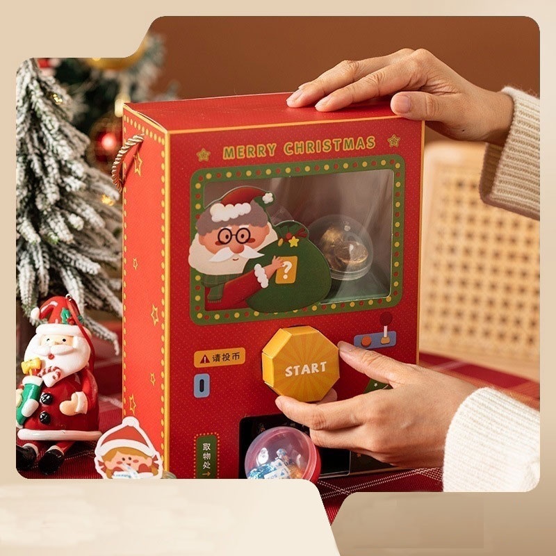 Momo Hộp Đựng Bánh Kẹo Hình Bông Tuyết / gashapon Xinh Xắn Dùng Làm Quà Tặng Giáng Sinh