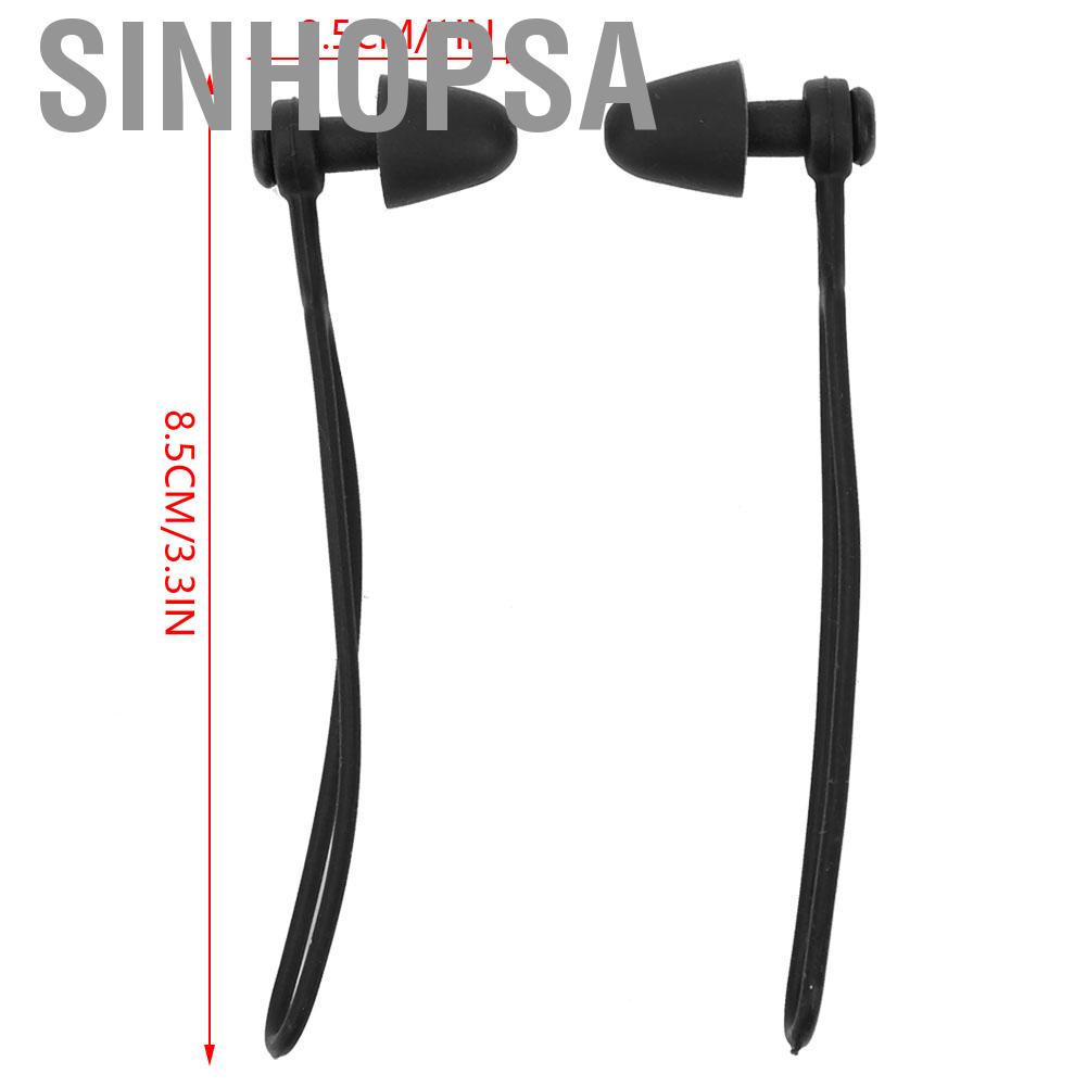 Sinhopsa Anti-lost Swimming Earplugs Waterproof Noise Reduction Soft Silicone EarPlugs with Rope for Sleeping Ears Protection
