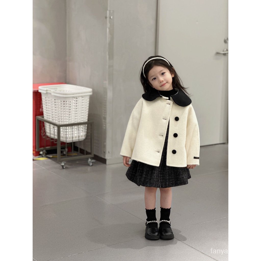 Mới Áo Khoác Len Thu Đông Phong Cách Hàn Quốc Hợp Thời Trang Cho Bé Gái xiaoxiang 2023 jpi3