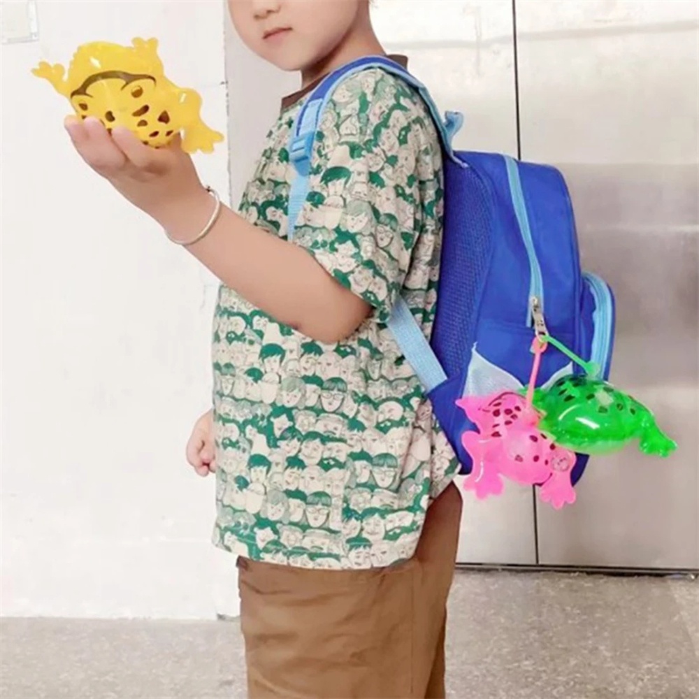 Bong Bóng Hình Ếch Bơm Hơi mini Có Móc Khóa Trang Trí Túi Xách / Điện Thoại Di Động