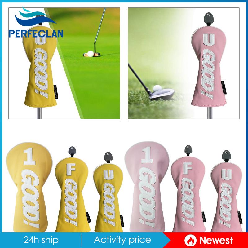 Gỗ Bảo Vệ Đầu Cho Túi Golf PU Bảo Vệ Đầu Bọc Trục Golf Bảo Vệ Câu Lạc Bộ Golf Vỏ Đầu Golf Headcover