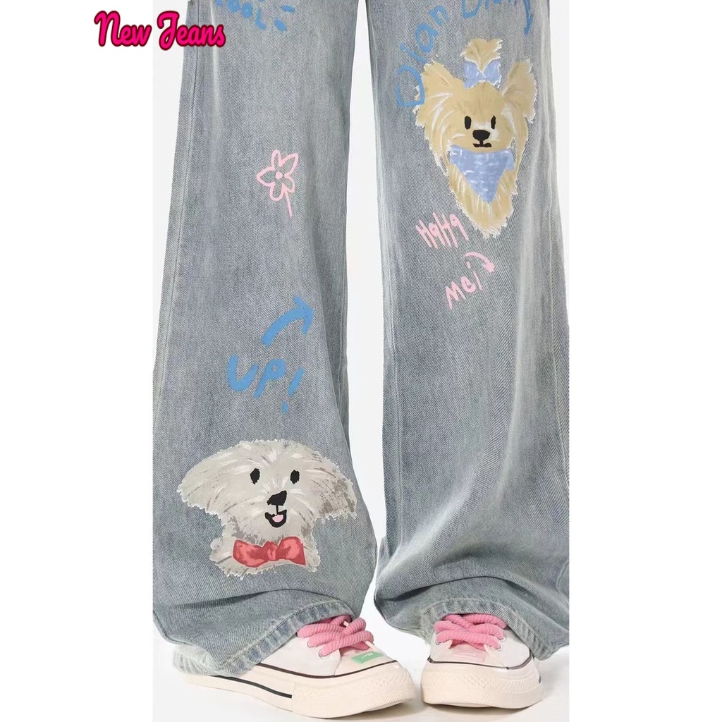 Prowow quần ống rộng quần jean nữ Thời trang Phong cách INS hàn quốc WNK23B0O2T 46Z231116