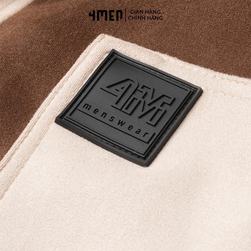 NEW!!!Áo Khoác Da Lộn Rã Phối 4MEN Form REGULAR AK054