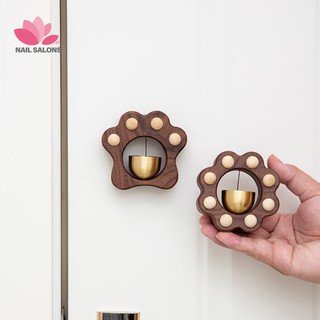 Chuông cửa cảnh báo hình dấu chân mèo hít nam châm kiểu retro cho nhà ở