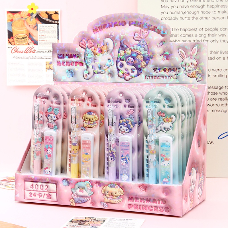 Sanrio Hộp Bút Chì Tự Động 3d 0.5mm In Họa Tiết kuromi my melody cinnamoroll Dễ Thương
