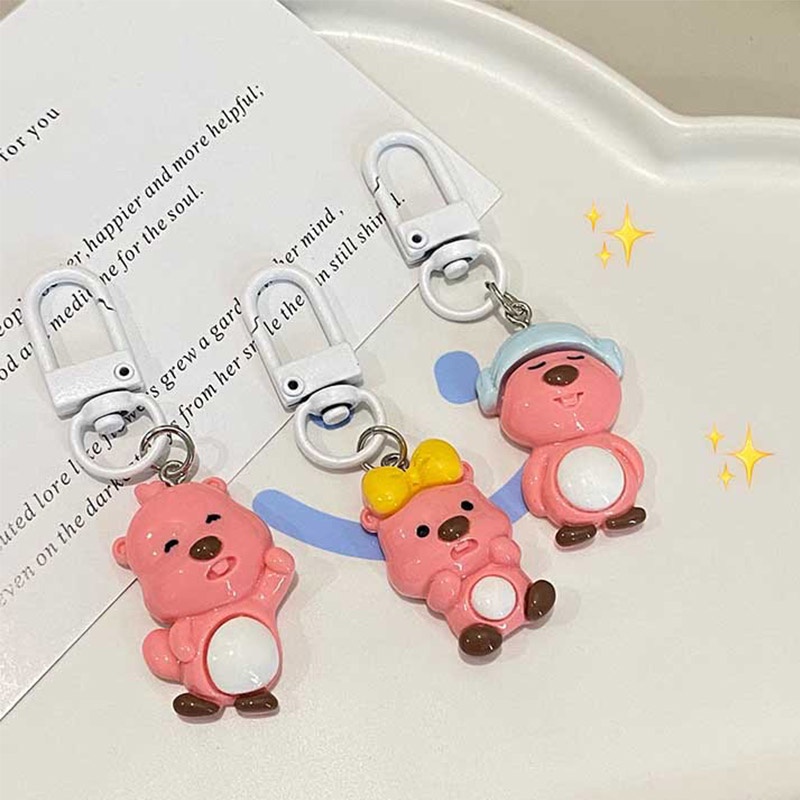 Juststar ins Móc Khóa Màu Trắng Siêu hot Họa Tiết Vòng Lặp Nhân Hoạt Hình Bán Chạy Phổ Biến Làm Quà Tặng Tốt Nhất