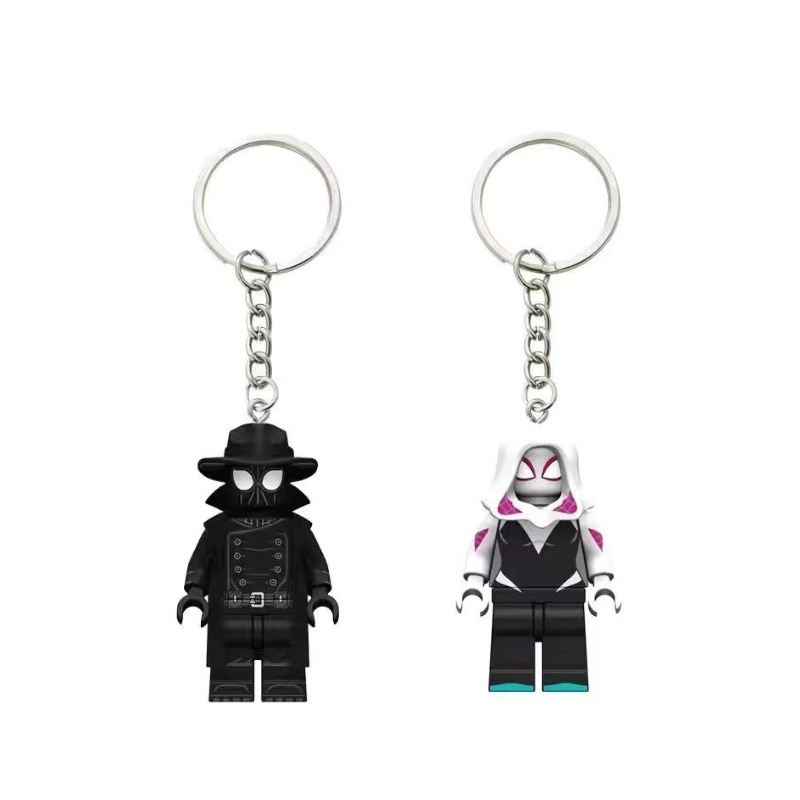 Compatible with lego Móc Khóa Hình Người Nhện Cho Cặp Đôi