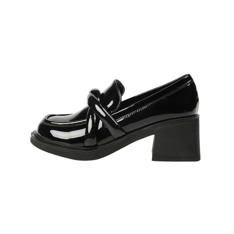 Giày Lười Da Đế Dày Thời Trang Xuân Thu Phong Cách retro Cho Nữ