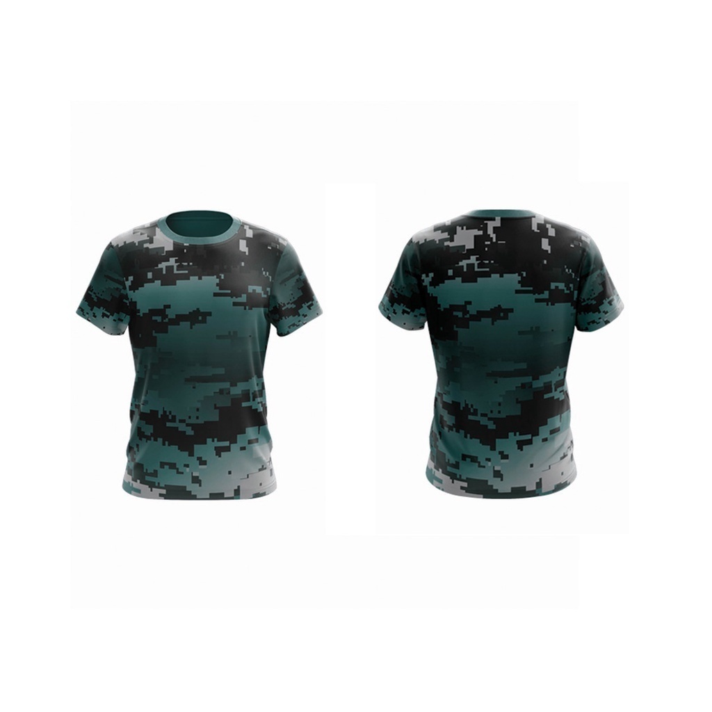 Áo Thun unisex Màu Xanh Lá Cây Họa Tiết camo muslimah jersi
