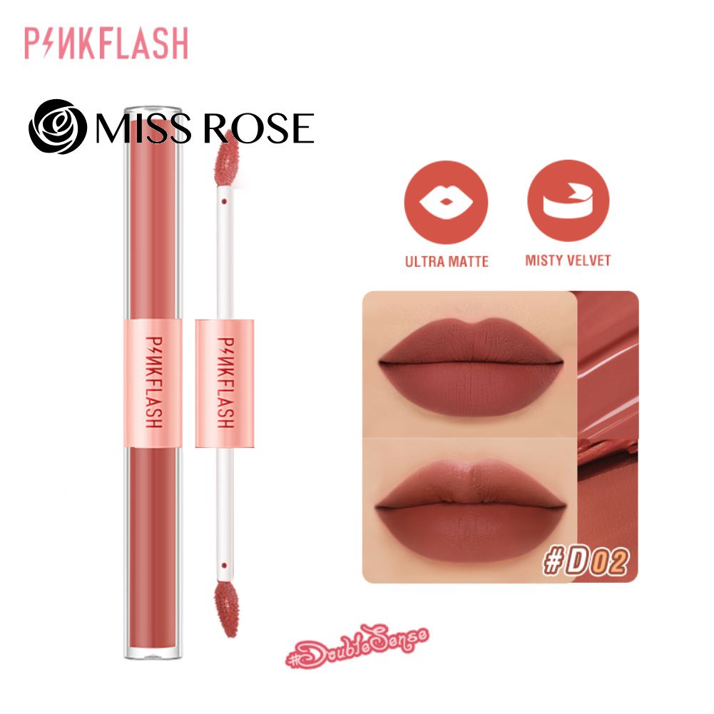 Son kem lì MISS ROSE 2 trong 1 nhung mịn tone nhẹ lâu trôi