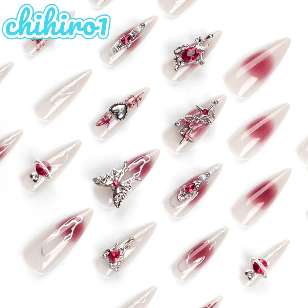 Chihiro1 Móng Tay Giả Đầu Nhọn Có Thể Tháo Rời Che Phủ Toàn Diện Cho Nữ