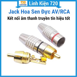 Jack hoa sen đực mạ vàng AV/RCA jack cắm âm thanh