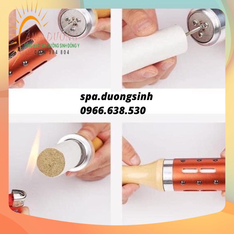 Con Lăn Ngải Ngọc Bích Dùng Cho Mặt và Body, Con Lăn Ngải  Mát Xa Thư Giãn Spa Dưỡng Sinh