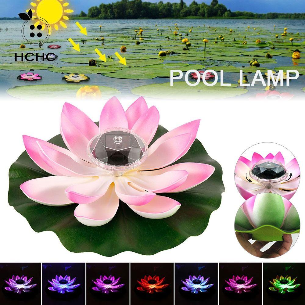 Đèn năng lượng mặt trời cảm ứng HCHC thông minh hình hoa sen chống nước 28cm