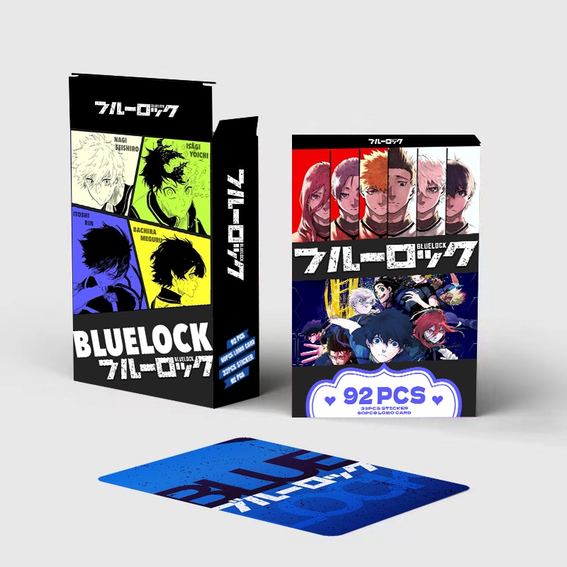 BLUE LOCK Photocard Lomo Card Postcard Stickers thẻ 60 chiếc + nhãn dán 32 chiếc