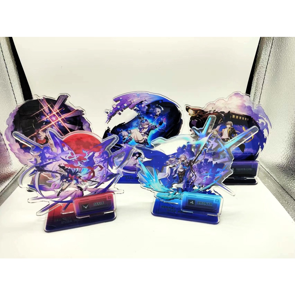 Mô hình Standee Anime Figure Honkai: Star Rail Sign Figures Bronya DanHeng JingYuan Cute phụ kiện trang trí dễ thương