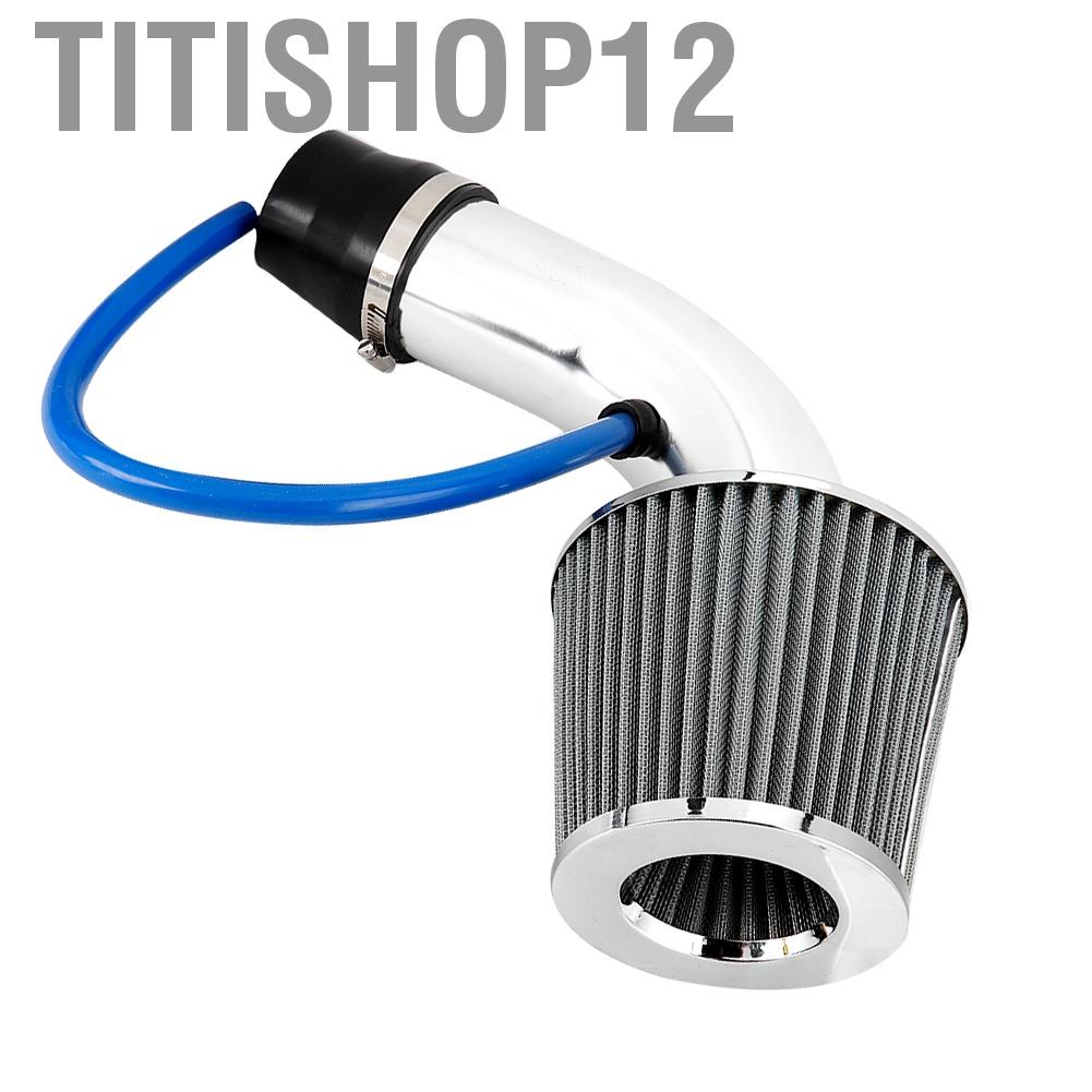 Titishop12 3 Inch 75mm Aluminum Alloy Universal Car Cold Air Intake Filter Induction Pipe Hose Kit New
