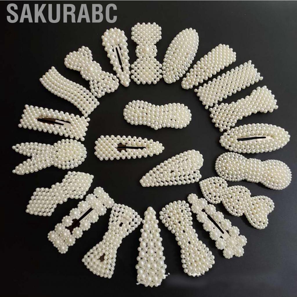 Sakurabc False Pearl Clip Fashionable Cute Side Bangs Headwear Barrettes Hair Accessories for Girls