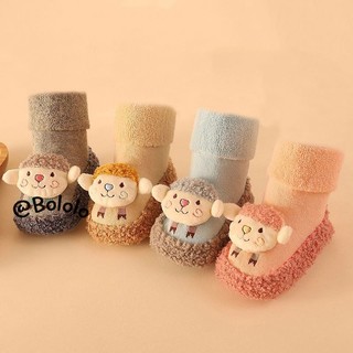 Giày tất cotton đế mềm chống trượt giữ ấm cho bé