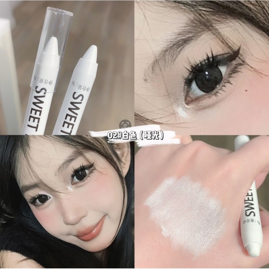 Phấn Mắt Dạng Thỏi KAPEINE Màu Trắng Ánh Ngọc Trai Lâu Trôi Không Thấm Nước