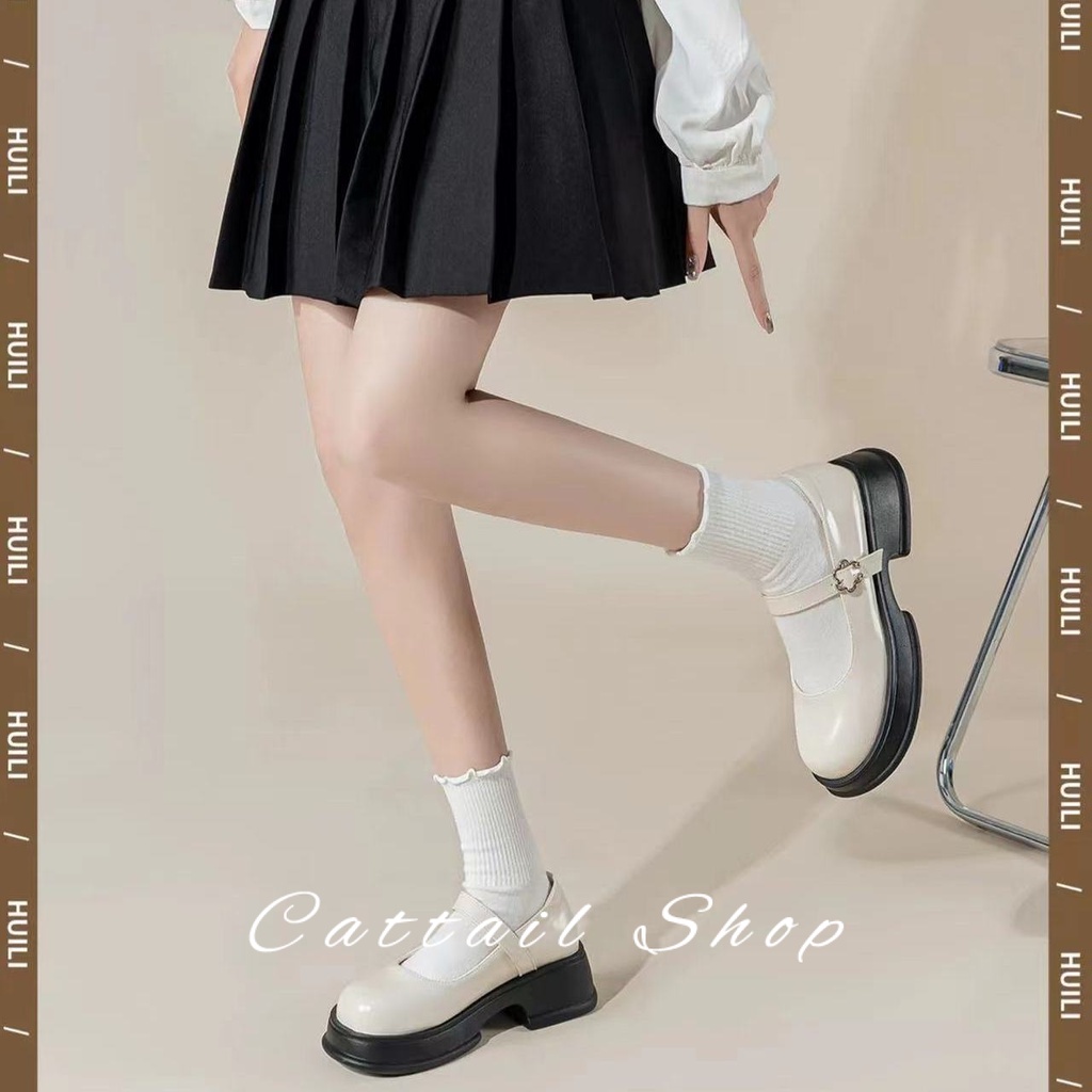 DISHULAN  giày búp bê Mary Jane Lolita Đế da mềm đế êm thời trang Đẳng cấp Thời thượng Điều chỉnh được Cá tính Tự nhiên FLF23B0YAV 48Z231130