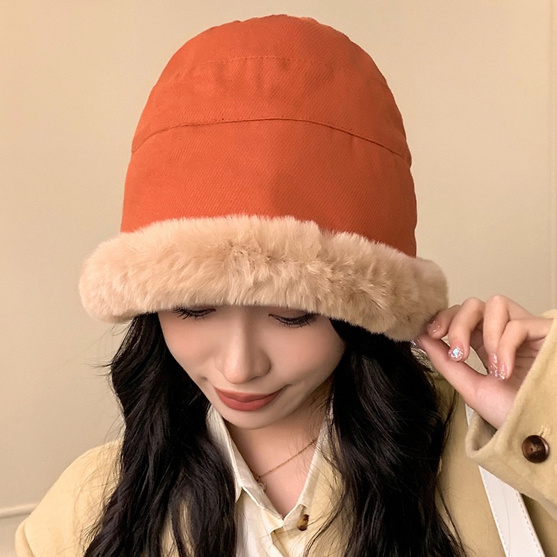 Nón Tai Bèo Phủ Lông Dày Dặn Mềm Mại Chống Gió Thời Trang Mùa Đông Cho Nữ