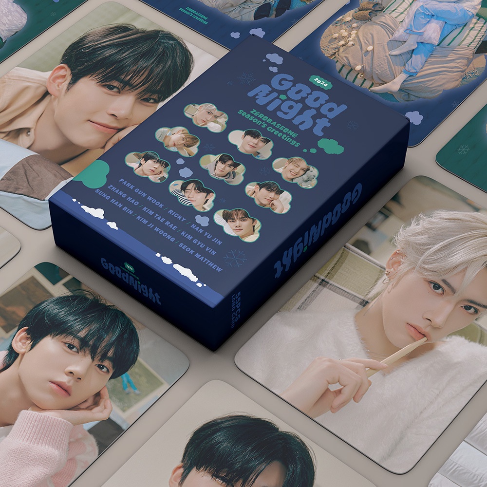 55pcs/box ZB1 Lomo Cards Album GOOD NIGHT 2024 season's greetings MELTING POINT Photocards ZEROBASEONE Zhanghao MATTHEW Han-bin SEOK Ricky Postcards On Sale JY
