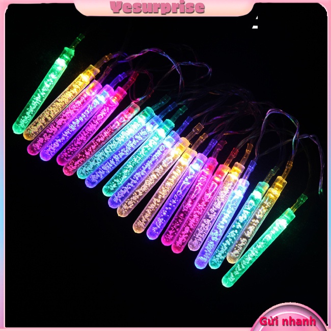 Yesurprise Dây Đèn Led 20 Bóng Chống Nước Trang Trí Giáng Sinh Chạy Bằng Năng Lượng Mặt Trời