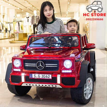 Ô tô điện trẻ em Mercedes-Benz big g bốn bánh có thể ngồi người lớn có thể điều khiển từ xa [TẶNG MÓC KHÓA ]