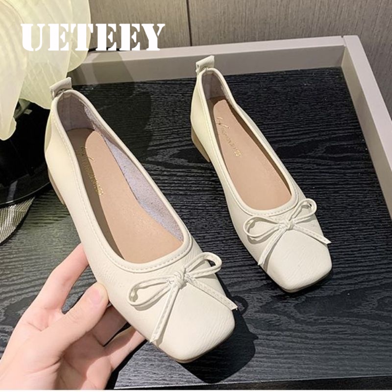 UETEEY  giày búp bê Mary Jane Lolita Đế da mềm đế êm thời trang Nhẹ nhàng Tự tin Siêu nhẹ Thanh lịch Đế chống sốc FLF23C03TC 49Z231207