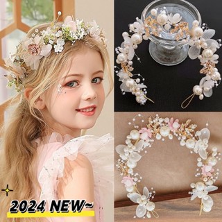 Băng Đô Cài Tóc Đính Ruy Băng Dễ Thương Thời Trang Mùa Thu 2024 Cho Bé Gái