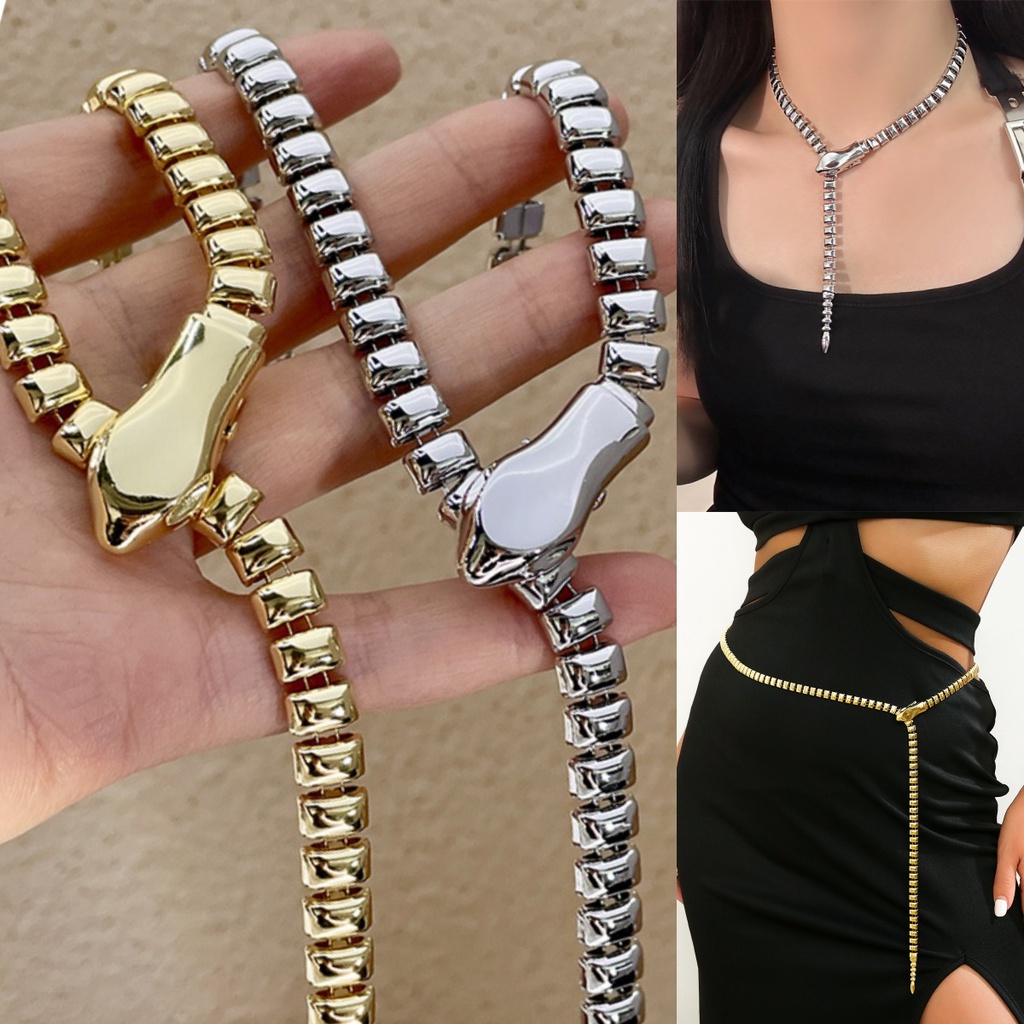 Thời Trang Dây Chuyền Kim Loại Hình Rắn Độc Đáo