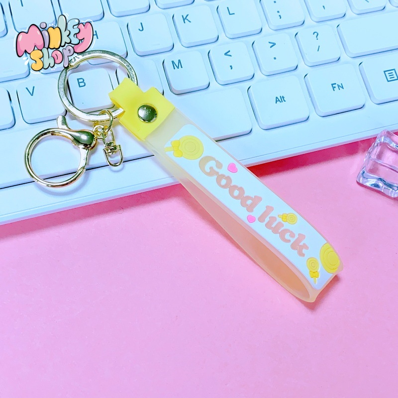 Móc khoá dây móc khoá GOOD LUCK dễ thương Quà tặng phụ kiện túi xách balo oto cặp xách đáng yêu -MINKEY