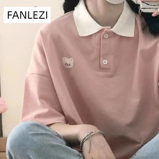 FANLEZI thun áo áo polo nữ Thời trang hàn quốc fashion Korean