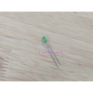 100 cái Led chân cắm 3mm vỏ xanh, ánh sáng xanh, chân dài, mới.