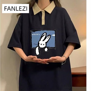 FANLEZI thun áo áo polo nữ Thời trang hàn quốc A23K06G 34Z23082