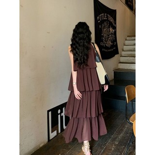 Đầm Midi Hai Dây Dáng Rộng Thời Trang Hàn Quốc Cổ Điển 2023