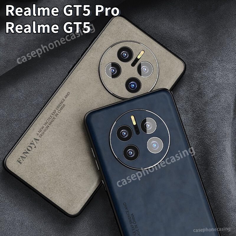 Sang Trọng Ốp Điện Thoại Da Cừu Cứng Thời Trang Cho realme gt 5 pro gt5 gt5pro realmegt5 realmegt5pr