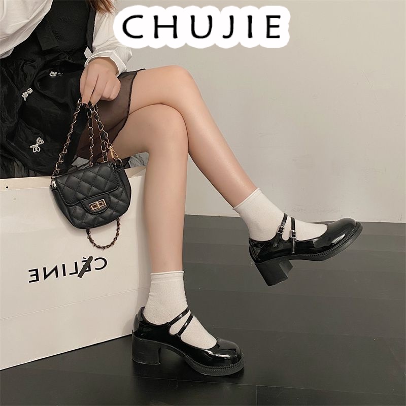 CHUJIE  giày búp bê giày cao gót quai ngang đế thoải mái thời trang tao nhã chất lượng ins Trendy fashion Stylish B25G05Q 36Z230909