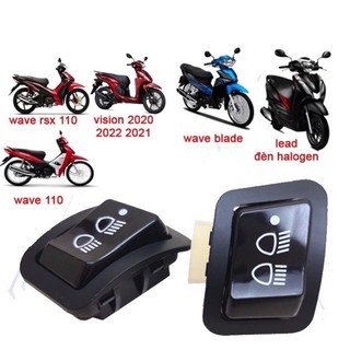 Công tắc tắt đèn pha xe máy halogen Wave, Vision, Lead, Blade, Wave RSX, Future Gắn Như Zin