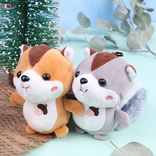 Móc Khóa Hình Con Sóc Nhồi Bông mini Trang Trí