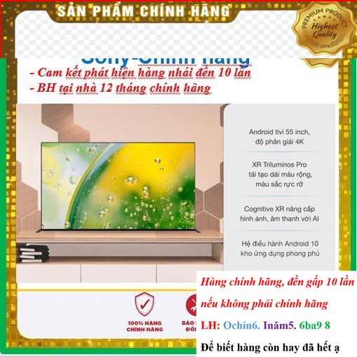 SALE_ Tivi Sony 55 Inch KD-55X9000H 4K UHD &lt; Chính hãng BH:24 tháng tại nhà toàn quốc &gt; - Mới 100%