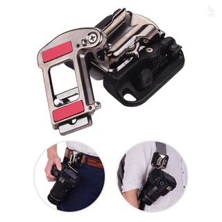 Camera Belt Holster Mount Waist Clip Holder Hanger With Quick Release Plate 1/4 Inch Screw for Canon Olympus DSLR Cameras
