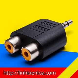 Jack cắm chuyển đổi âm thanh Jack cắm 3.5mm sang 2 đầu hoa sen AV