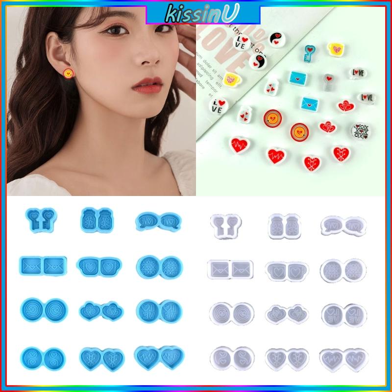 Khuôn Làm Móc Khóa Bằng Silicone Hình Chữ kiss Valentines Day