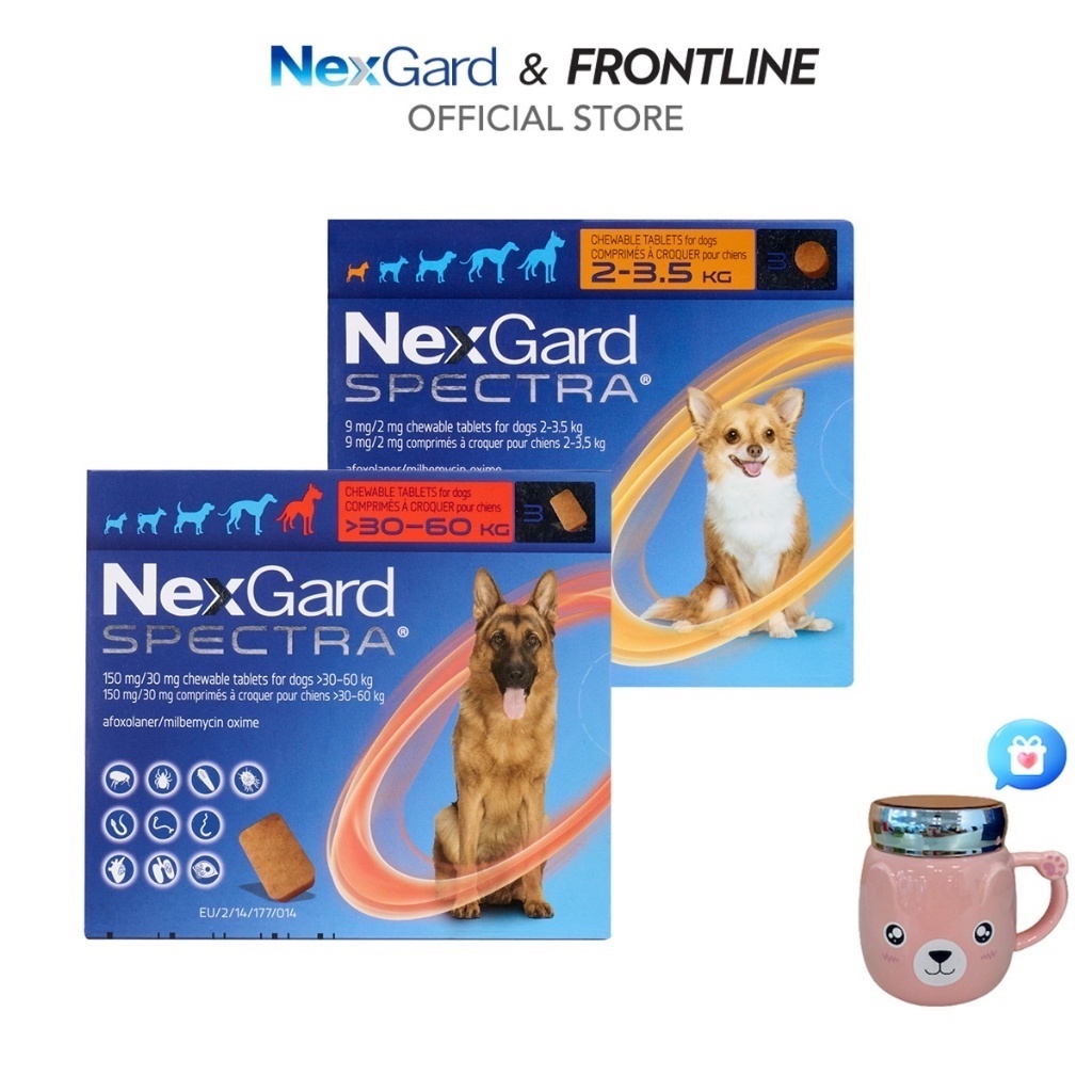 Viên Nexgard nhai phòng và trị Nội & Ngoại kí sinh dành cho Chó