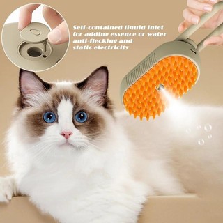 Lược chải lông mèo hơi nước  Điện Phun Sương Massage 3 Trong 1 Bằng Silicone