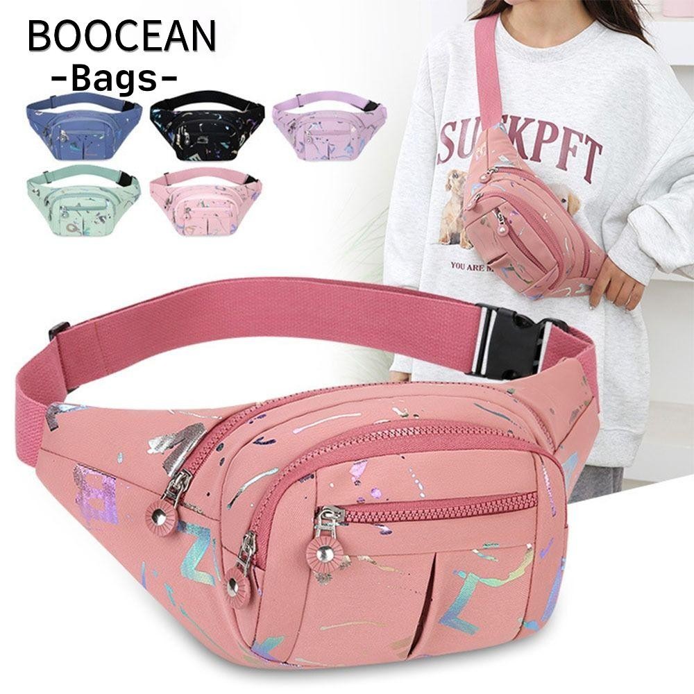 BOOCEAN Túi Đeo Chéo Ngực / Hông / Vai / Hông Trọng Lượng Nhẹ Chống Thấm Nước In Chữ Nổi Bật Đa Năng Thời Trang Thể Thao