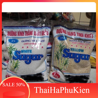   Com bo 5 túi  Đường tinh khiết xuất khẩu đường kính trắng đường vàng  900g 1 túi  