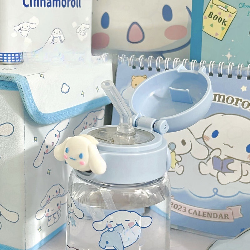 Bình Nước 400ml Bằng Nhựa Họa Tiết Hoạt Hình Dễ Thương diy
